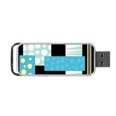 Blue Collage Portable Usb Flash (two Sides) by Valentinaart