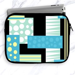 Blue Collage Apple Ipad 2/3/4 Zipper Cases by Valentinaart