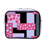 Pink collage Mini Toiletries Bags Front