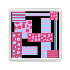 Pink Collage Memory Card Reader (square)  by Valentinaart