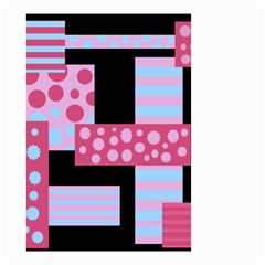 Pink Collage Small Garden Flag (two Sides) by Valentinaart