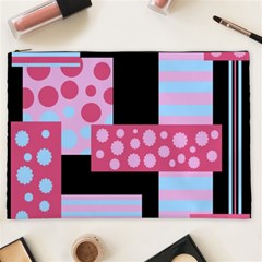 Pink Collage Cosmetic Bag (xxl)  by Valentinaart