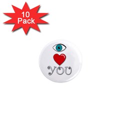 I Love You 1  Mini Magnet (10 Pack)  by Valentinaart