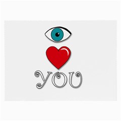 I Love You Large Glasses Cloth by Valentinaart