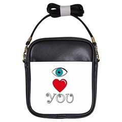 I Love You Girls Sling Bags by Valentinaart