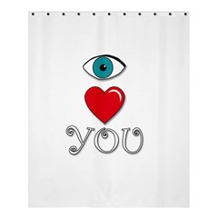 I Love You Shower Curtain 60  X 72  (medium)  by Valentinaart