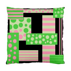 Green And Pink Collage Standard Cushion Case (two Sides) by Valentinaart