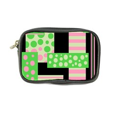 Green And Pink Collage Coin Purse by Valentinaart