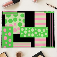 Green And Pink Collage Cosmetic Bag (xxl)  by Valentinaart