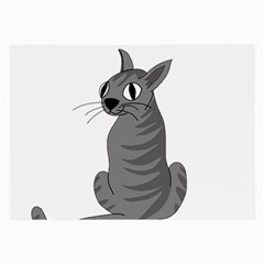 Gray Cat Large Glasses Cloth (2-side)