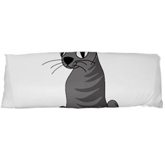 Gray Cat Body Pillow Case (dakimakura) by Valentinaart