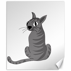 Gray Cat Canvas 8  X 10  by Valentinaart