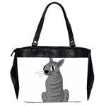 Gray cat Office Handbags (2 Sides)  Back