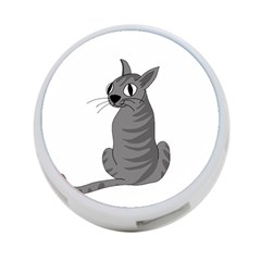 Gray Cat 4-port Usb Hub (two Sides)  by Valentinaart