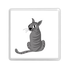 Gray Cat Memory Card Reader (square)  by Valentinaart