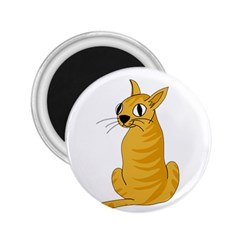 Yellow Cat 2 25  Magnets by Valentinaart