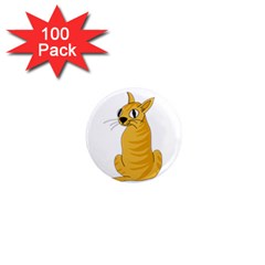 Yellow Cat 1  Mini Magnets (100 Pack)  by Valentinaart