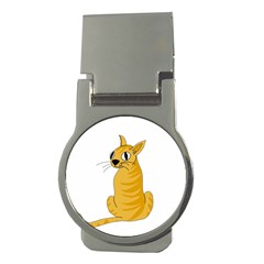 Yellow Cat Money Clips (round)  by Valentinaart