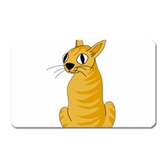 Yellow Cat Magnet (rectangular) by Valentinaart