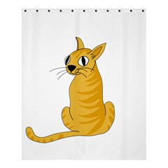 Yellow Cat Shower Curtain 60  X 72  (medium)  by Valentinaart