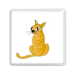 Yellow Cat Memory Card Reader (square)  by Valentinaart