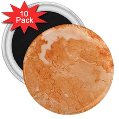 Rose Gold Marble Stone Print 3  Magnets (10 Pack)  by Dushan