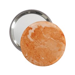 Rose Gold Marble Stone Print 2 25  Handbag Mirrors by Dushan