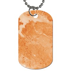 Rose Gold Marble Stone Print Dog Tag (one Side) by Dushan