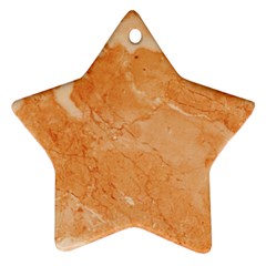 Rose Gold Marble Stone Print Star Ornament (two Sides)  by Dushan