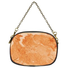 Rose Gold Marble Stone Print Chain Purses (two Sides)  by Dushan