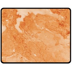 Rose Gold Marble Stone Print Fleece Blanket (medium)  by Dushan