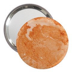 Rose Gold Marble Stone Print 3  Handbag Mirrors by Dushan