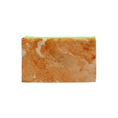 Rose Gold Marble Stone Print Cosmetic Bag (xs) by Dushan