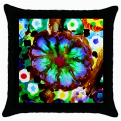 Meadow Black Throw Pillow Case