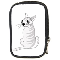 White Cat  Compact Camera Cases by Valentinaart