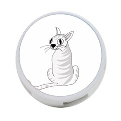 White Cat  4-port Usb Hub (one Side) by Valentinaart