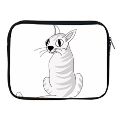 White Cat  Apple Ipad 2/3/4 Zipper Cases by Valentinaart