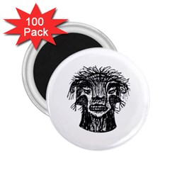 Fantasy Monster Head Drawing 2 25  Magnets (100 Pack)  by dflcprints