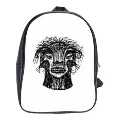 Fantasy Monster Head Drawing School Bags(large)  by dflcprints