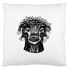 Fantasy Monster Head Drawing Large Cushion Case (one Side) by dflcprints