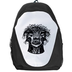 Fantasy Monster Head Drawing Backpack Bag by dflcprints