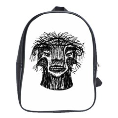 Fantasy Monster Head Drawing School Bags (xl)  by dflcprints