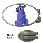 Blue cat Money Clips (Oval)  Front