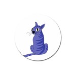 Blue cat Magnet 3  (Round) Front