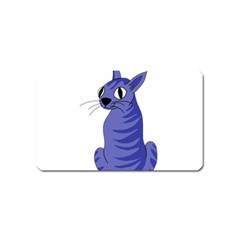 Blue Cat Magnet (name Card) by Valentinaart