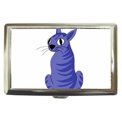 Blue Cat Cigarette Money Cases by Valentinaart