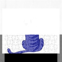 Blue Cat Rectangular Jigsaw Puzzl by Valentinaart