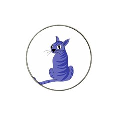 Blue Cat Hat Clip Ball Marker by Valentinaart