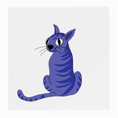 Blue Cat Medium Glasses Cloth (2-side) by Valentinaart