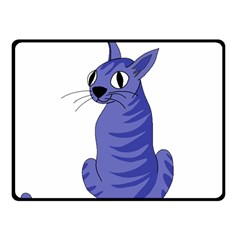 Blue Cat Fleece Blanket (small) by Valentinaart